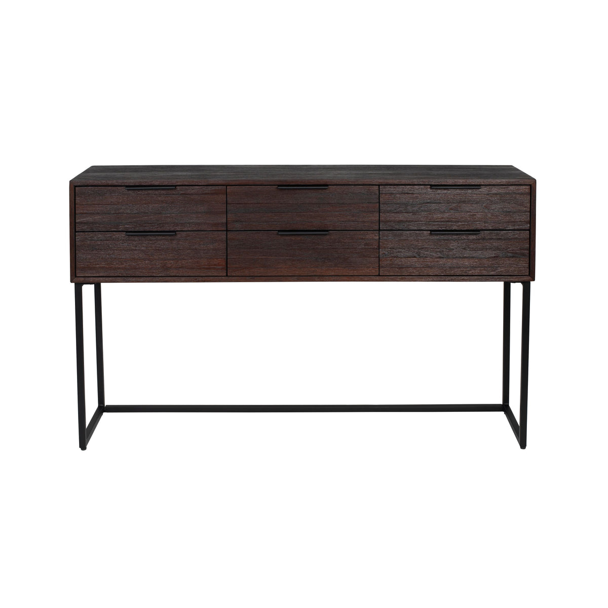 Housecraft Living Webster Ladekast/ Kast Groot 6 lades Teakhout Bruin