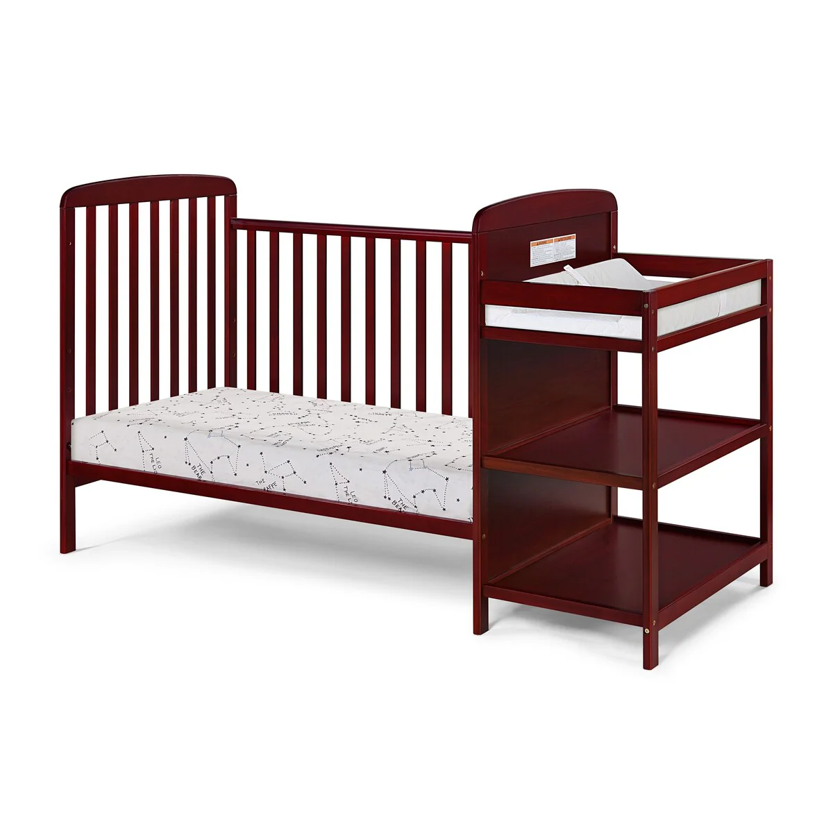 Crib and Changer Combo Cherry