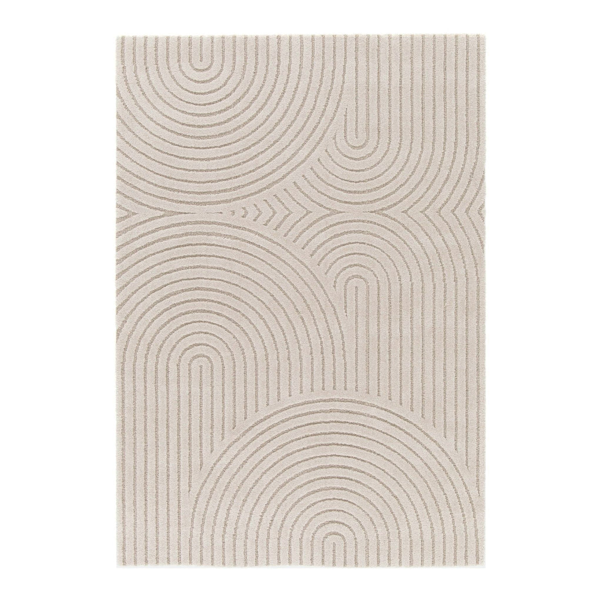 AFK Living vloerkleed Groove - reliëfeffect - beige - 200 x 290 cm