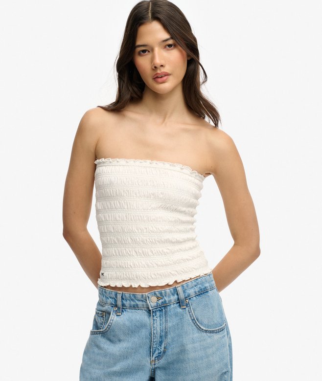 Smocked Jersey Bandeau