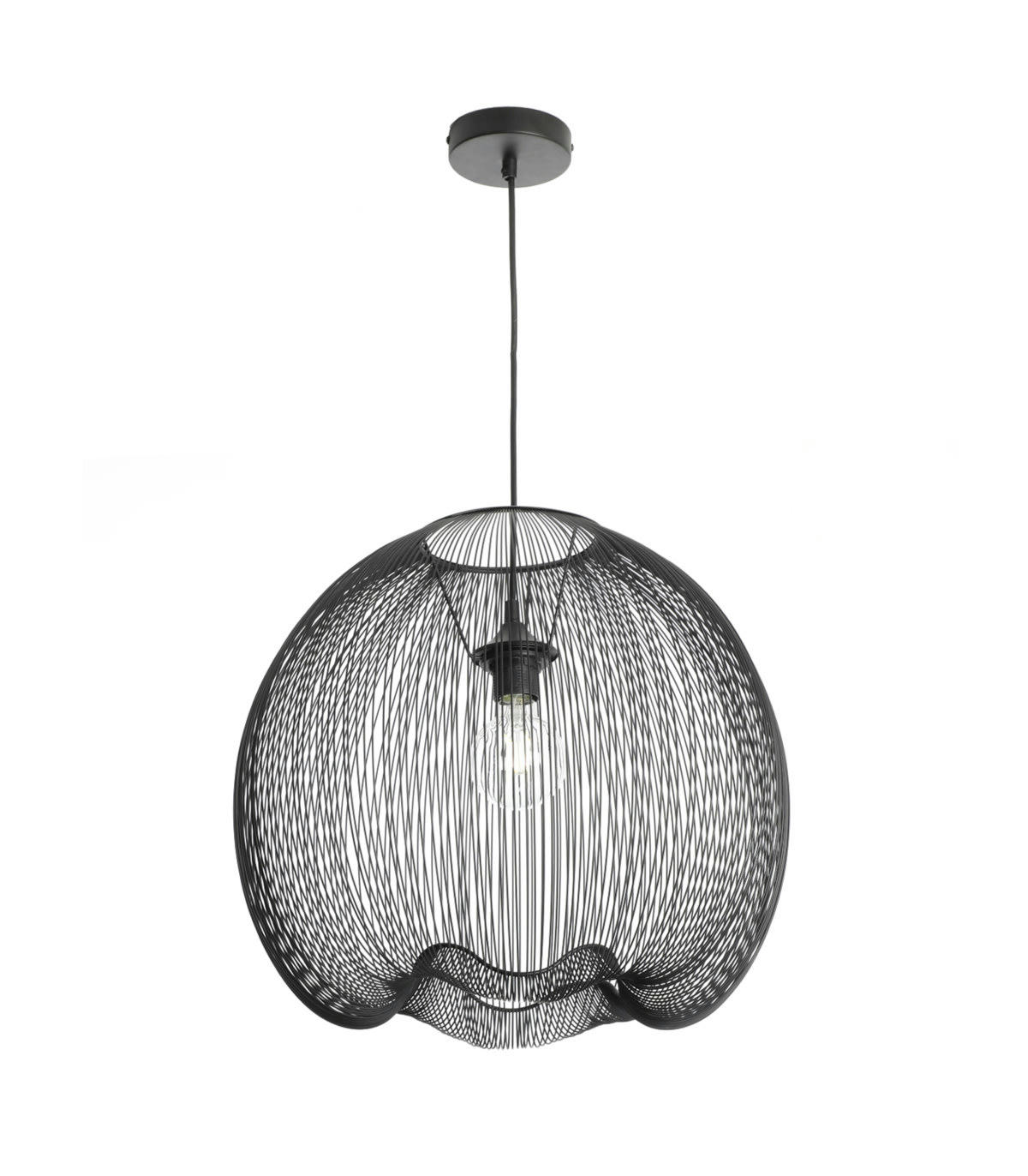 CAGE - Suspension en métal noir d. 45 cm