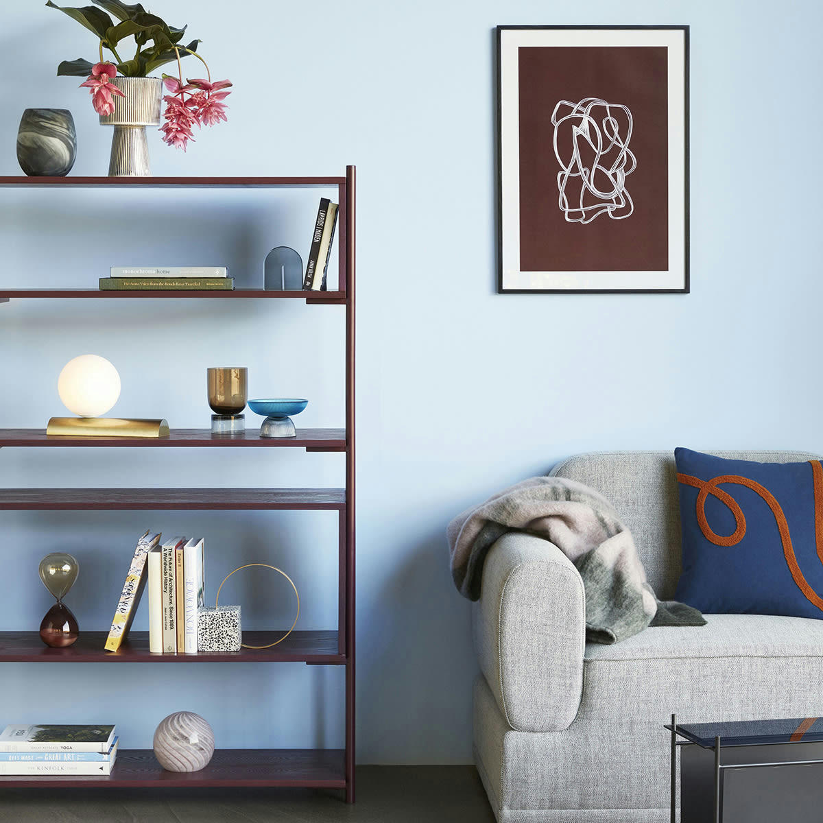 BALANCE - Lampe de table en laiton et opale