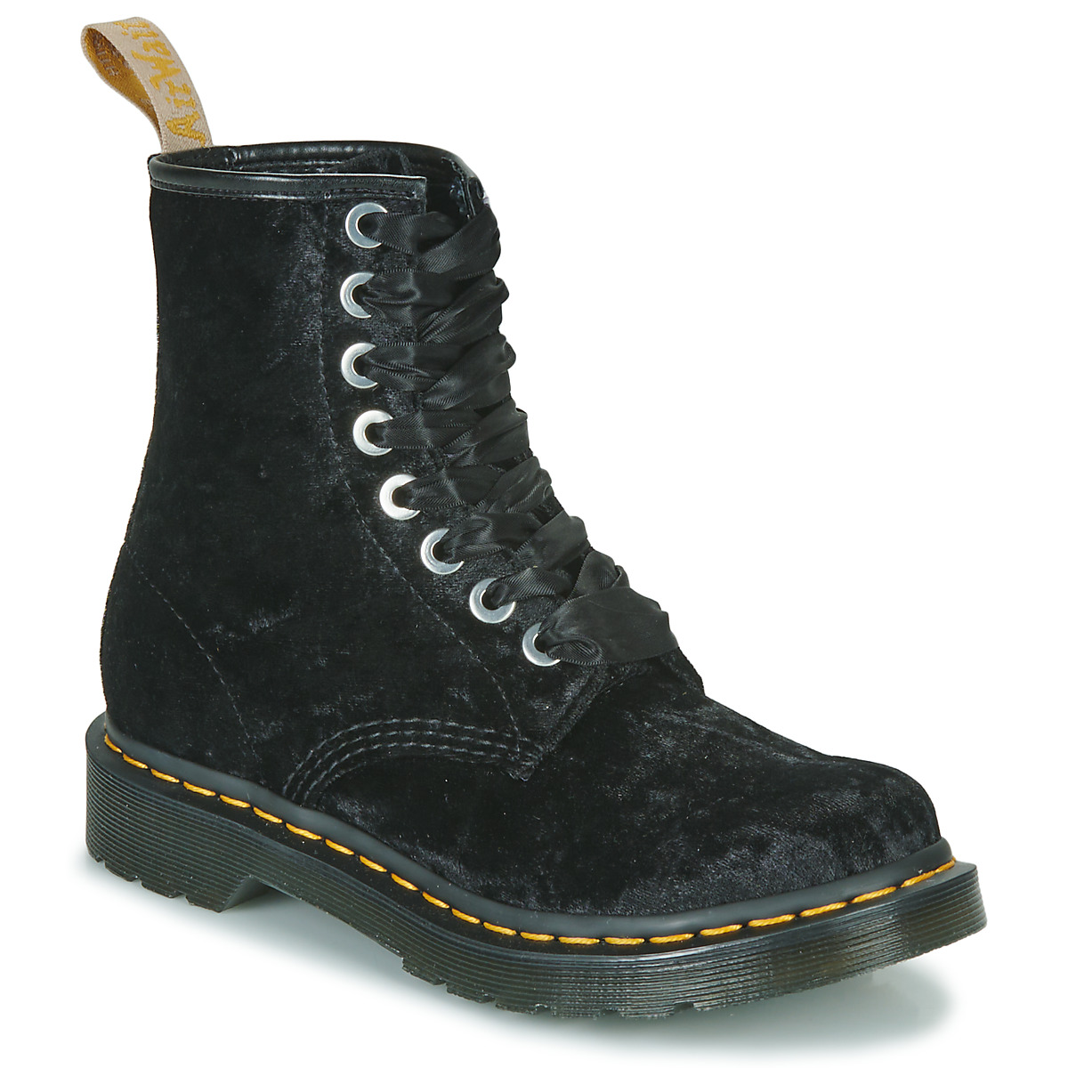Dr. Martens - VEGAN 1460 BLACK VELVET - Black