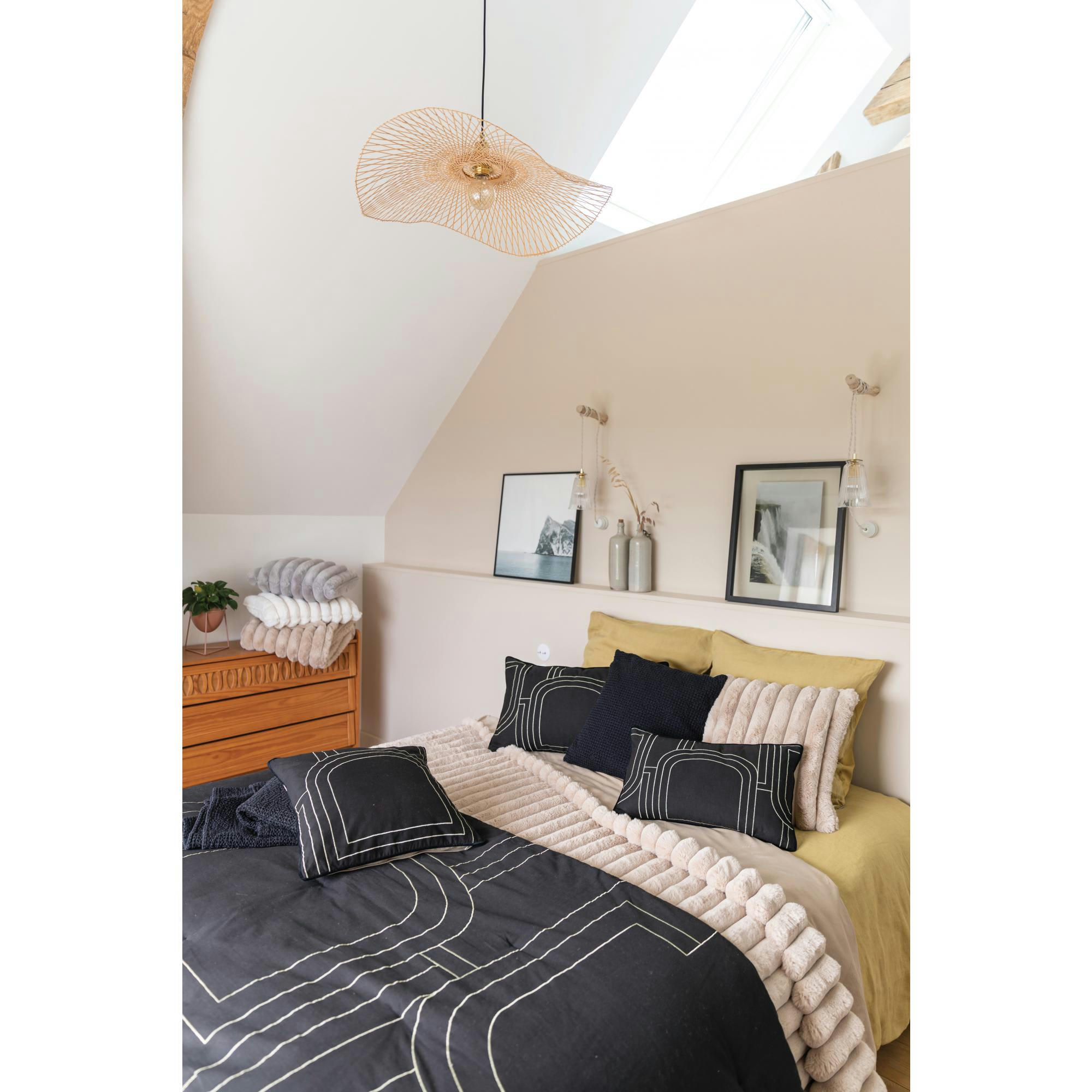 ALICE - Plaid  en polyester perle 130 x 160