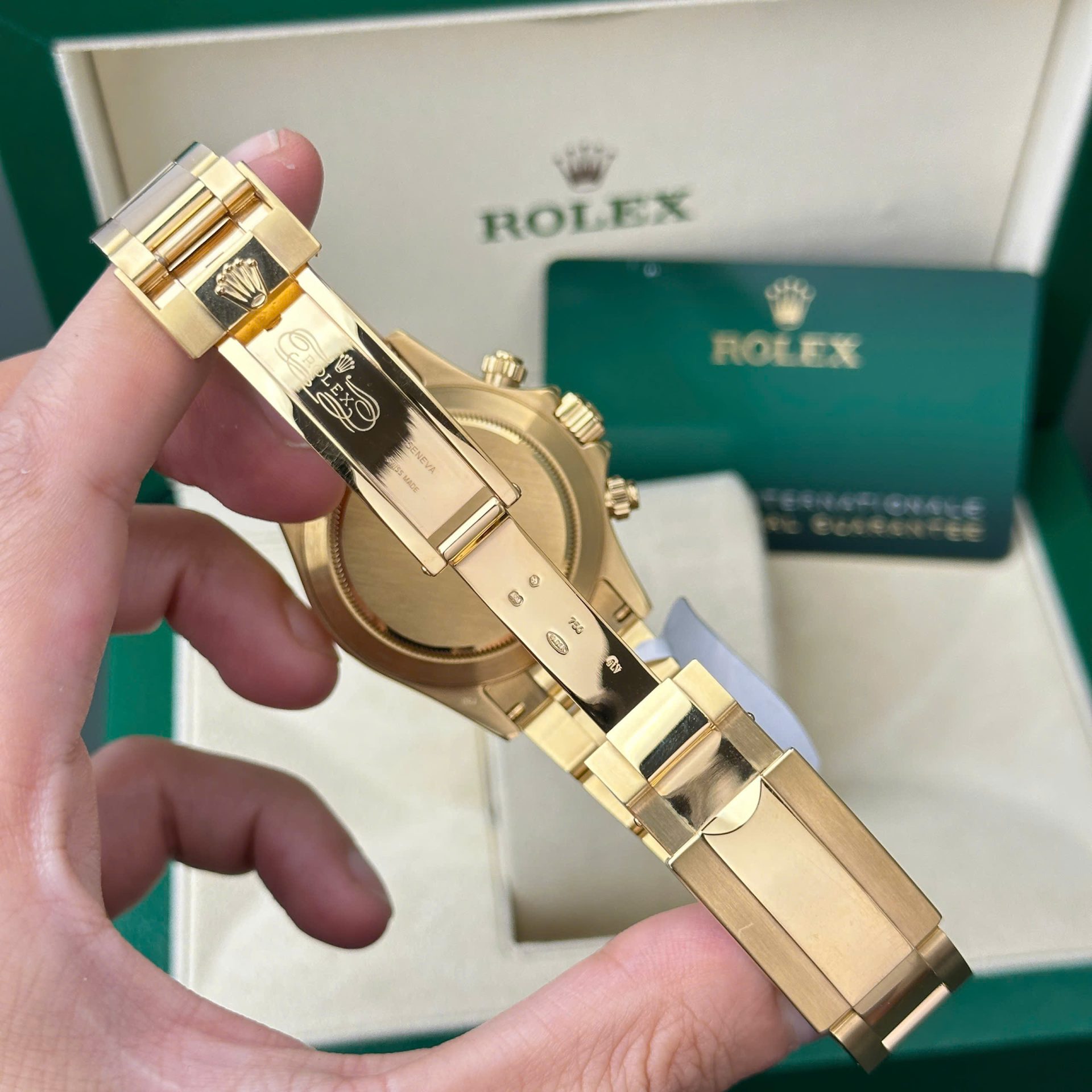 Rolex Daytona 116508 YG Plated MOP Dial CZ Diamonds 40mm Oyster Super Clone
