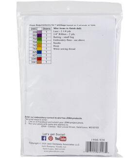 Jack Dempsey Field of Flowers Stamped Pillowcase Doll Kit