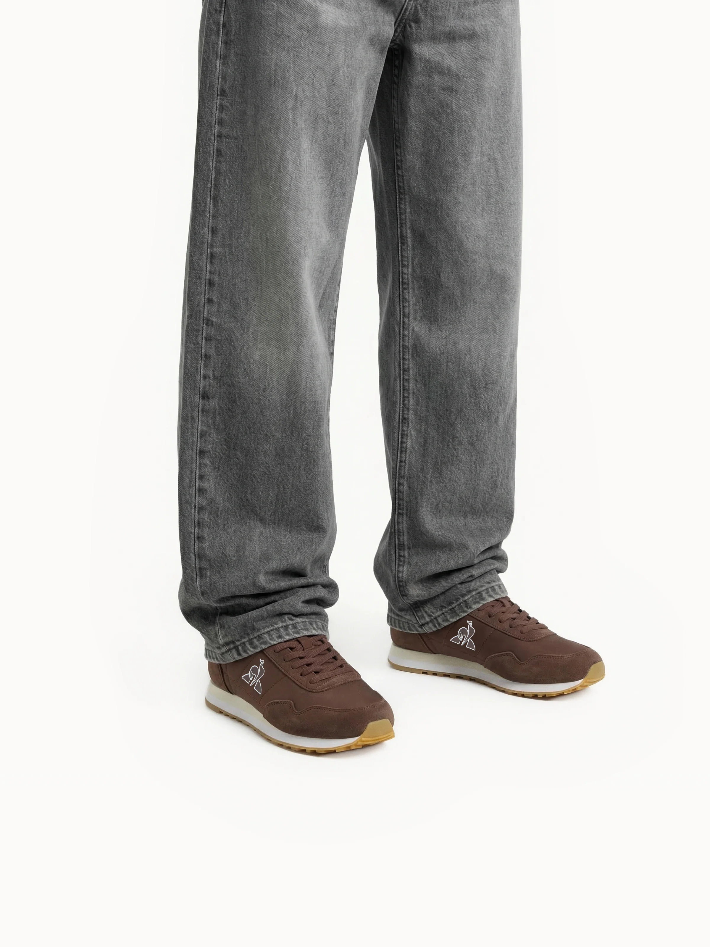 Sneakers retro-running en textile et suede Astra