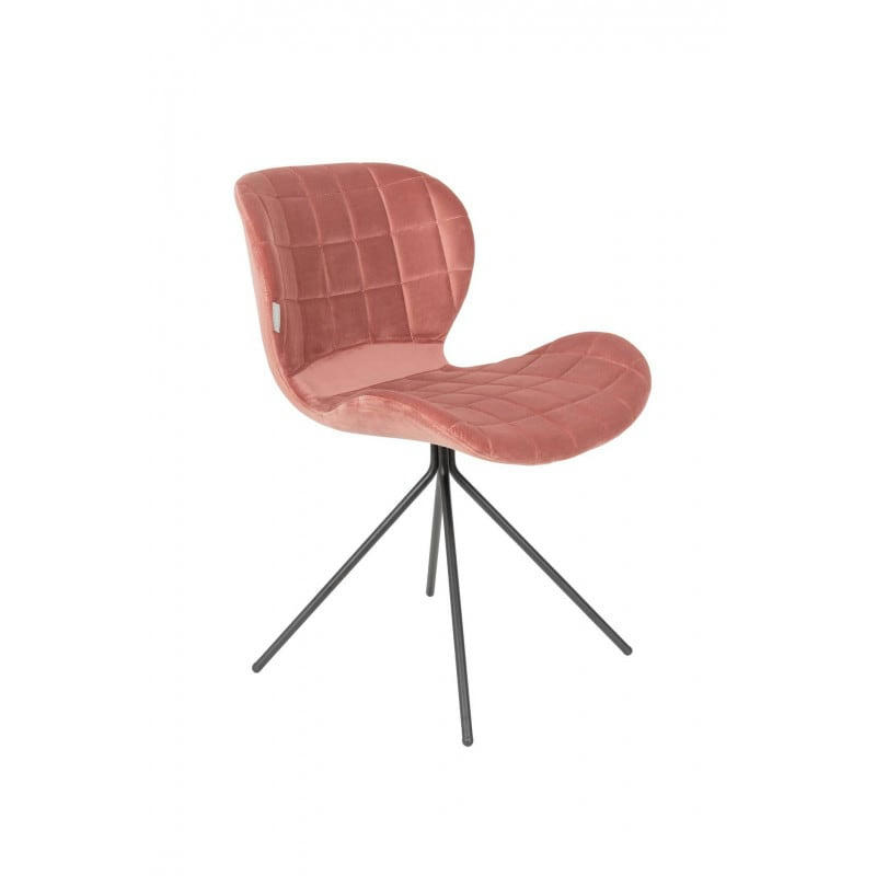OMG - Chaise design en velours rose