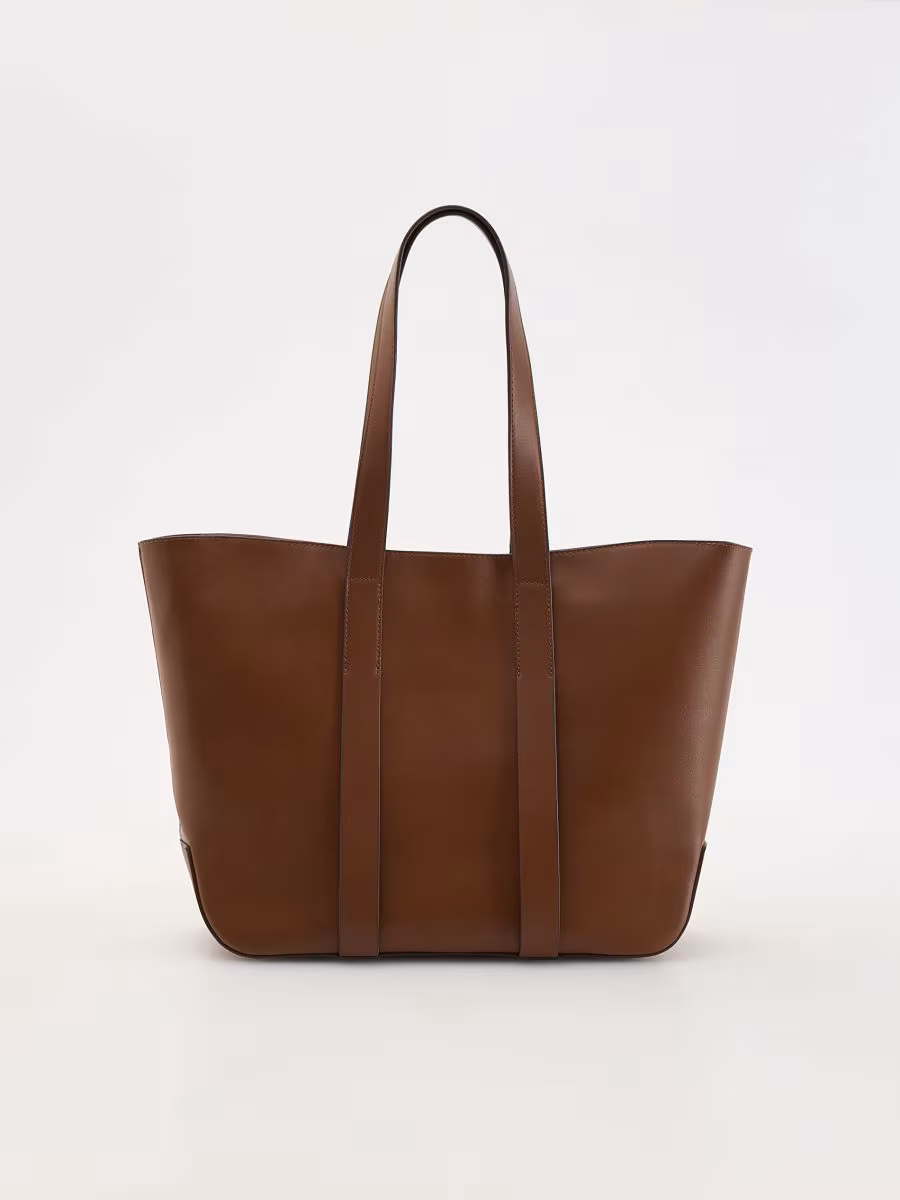 Leather Imitation Shopper Bag