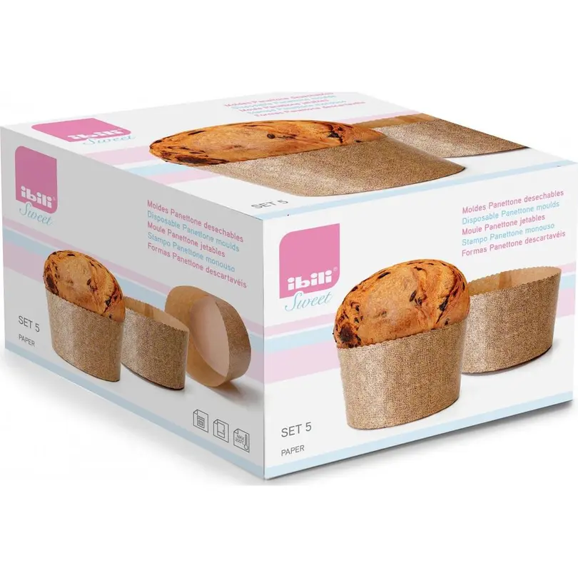 Backform 5er-Set Panettone-Formen
