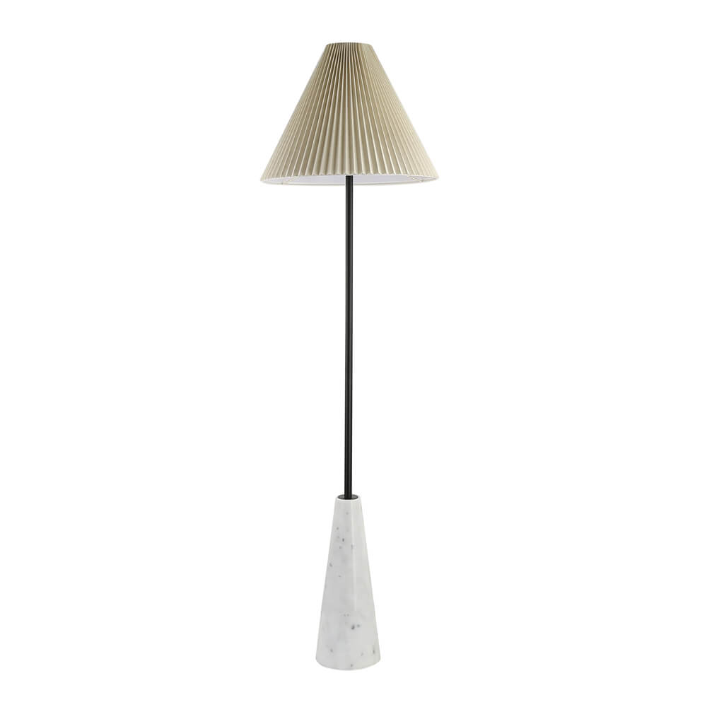 HOME DELUXE Staande lamp in marmerlook - wit