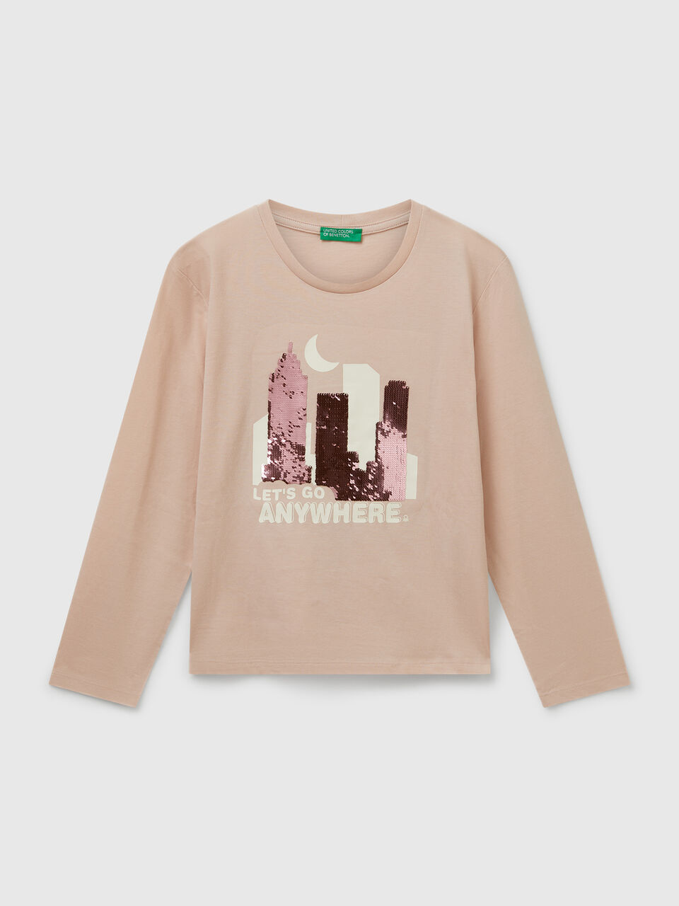 Cotton t-shirt with sequins