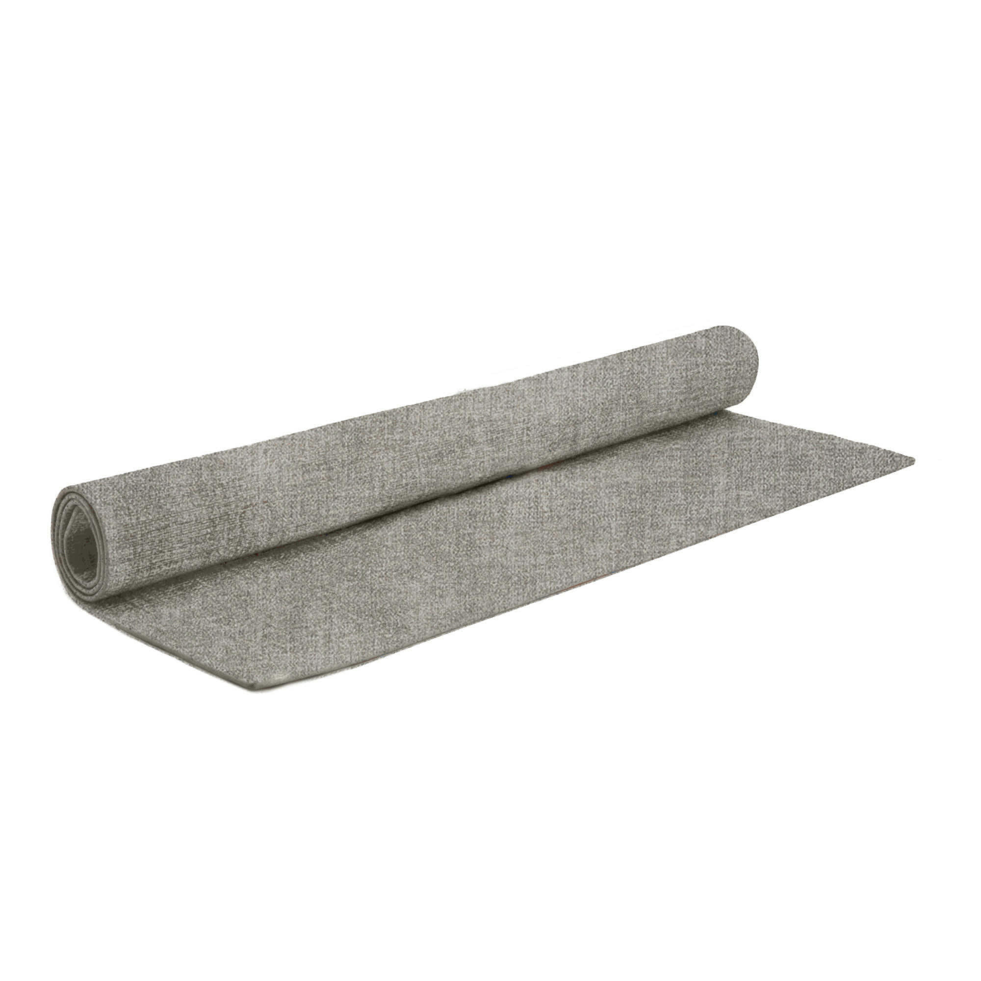 TIFFANY - Lot de 6 sets de table double face en caoutchouc gris clair 43 x 30 cm