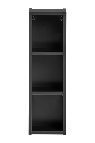 CZARNY Regał górny Łazienkowy Wiszący 20 cm