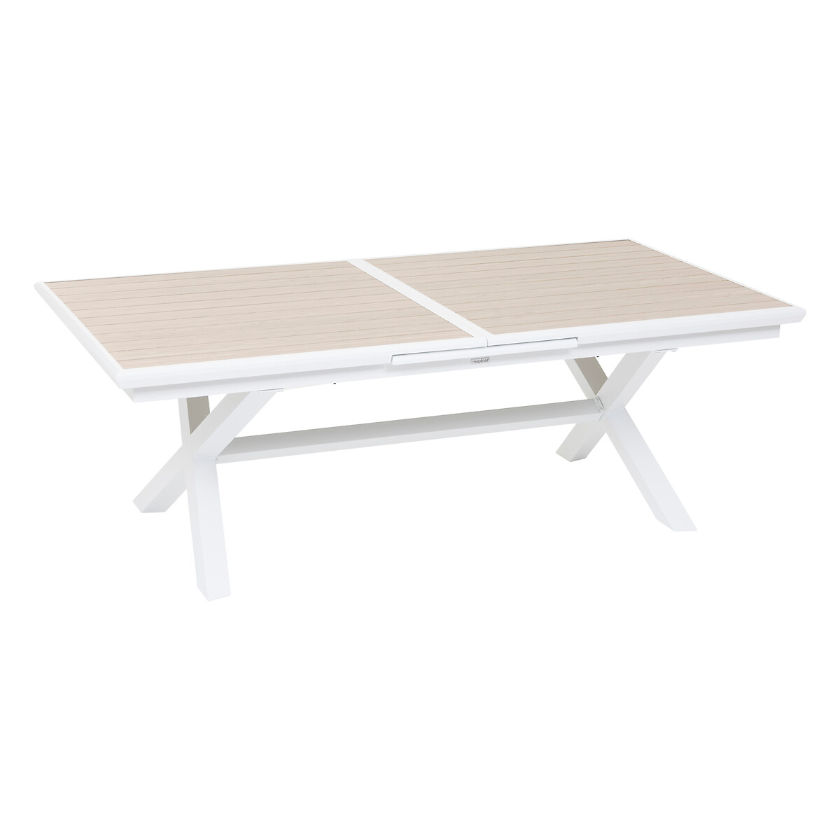 Mesa extensível AXIOME linho e branco 220-279cm