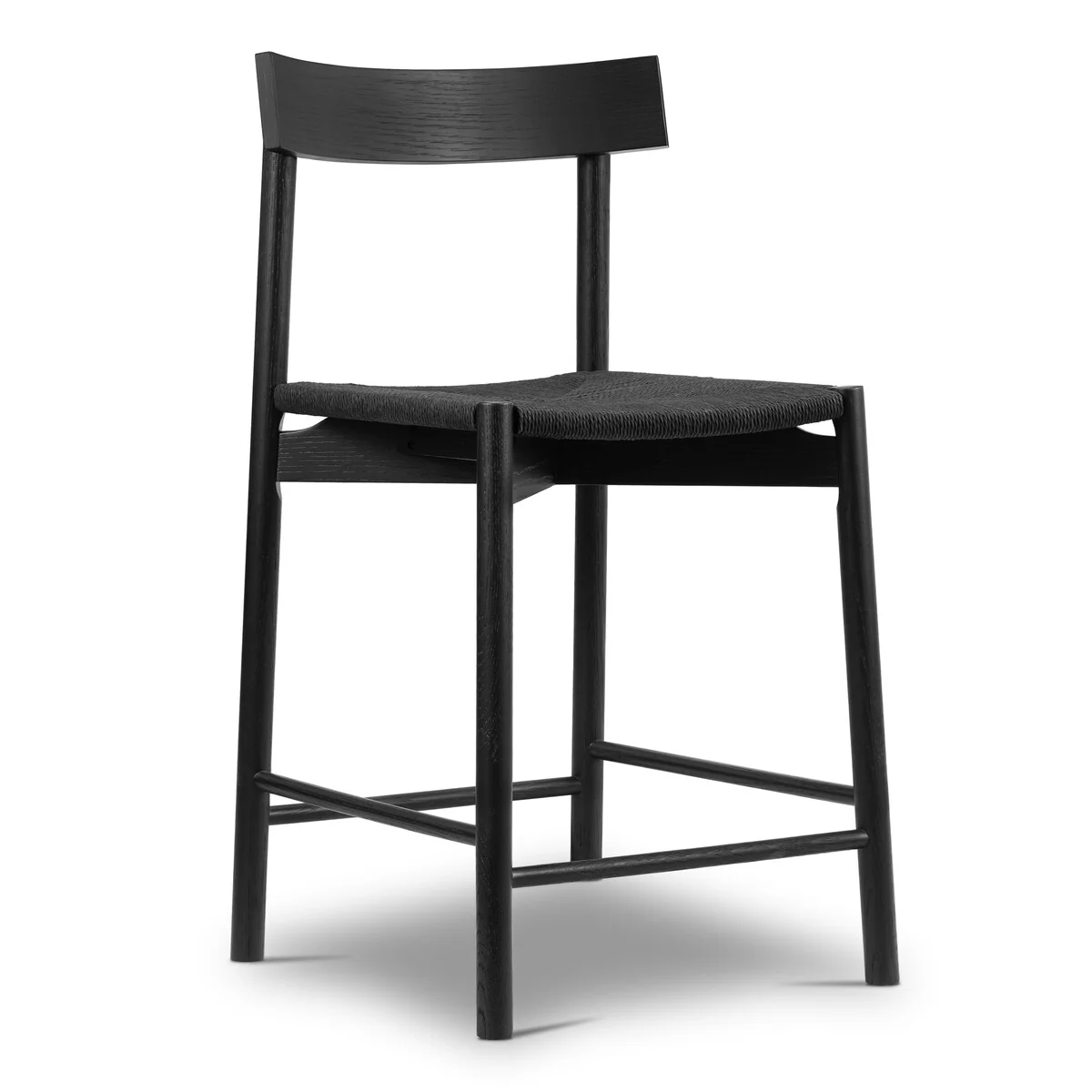 Poly & Bark Hamm Counter Stool - Solid Wood Frame with Woven Rope Seat