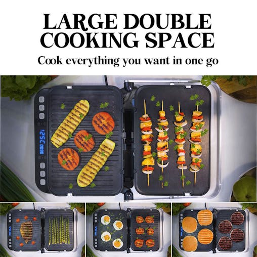 NNEMB Smart Multi Contact Grill and Sandwich Panini Press-with Waffle Maker Plates