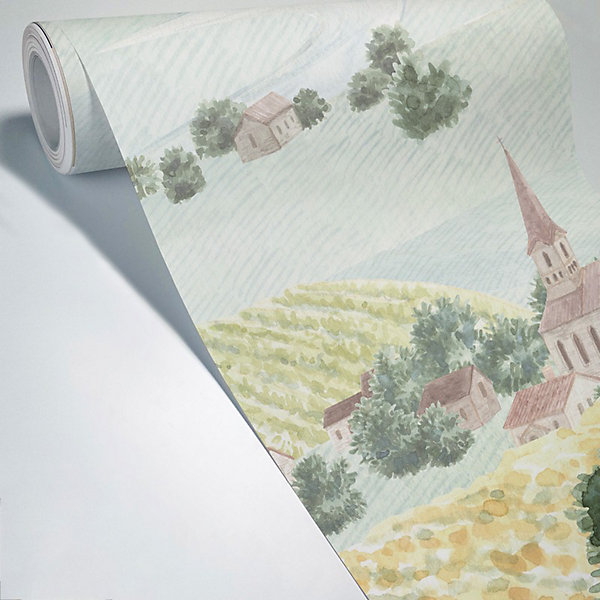 Papier peint panoramique - Campagne - Multicolore - intissé : 150g/m² - 7 lés : 336x270cm