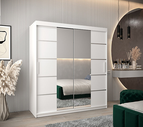Armoire Verona 4 a portes coulissantes H. 200 x L. 180 x P. 62 2 portes