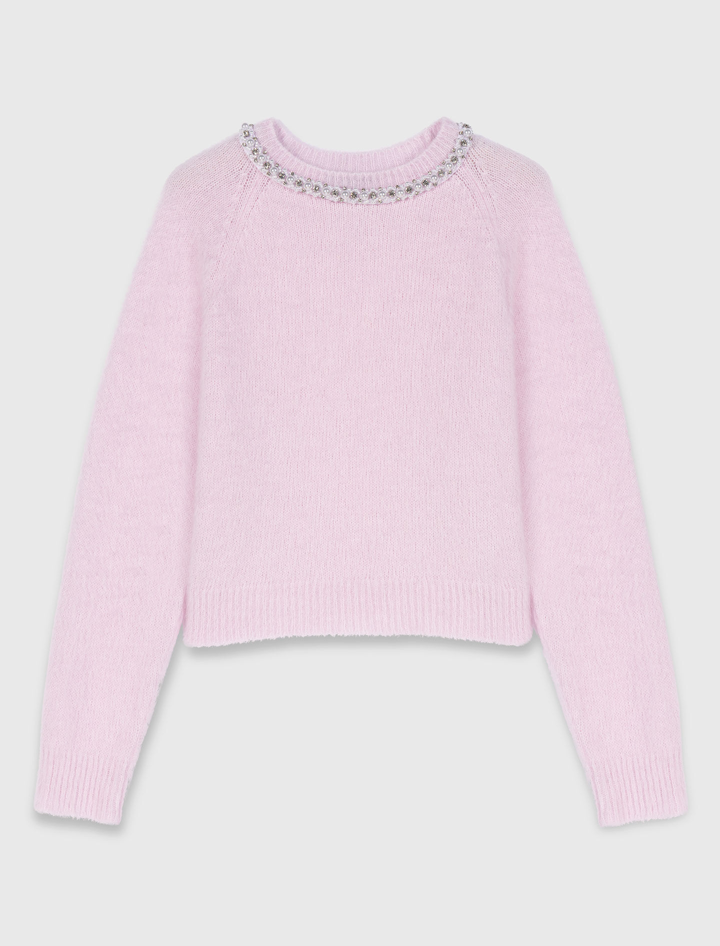 Pull à col bijou amovible
