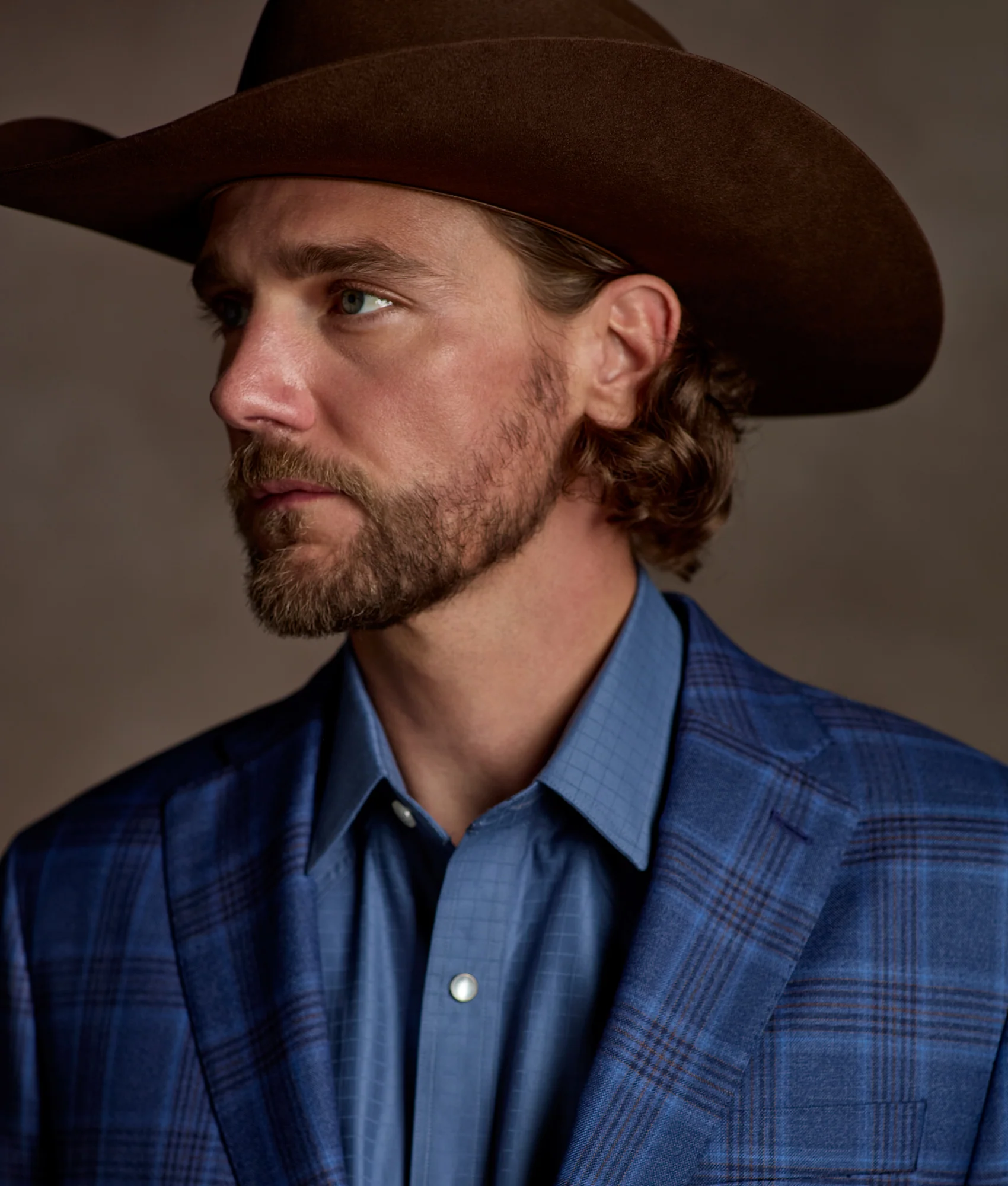 Lucchese Sport Coat - Blue Plaid