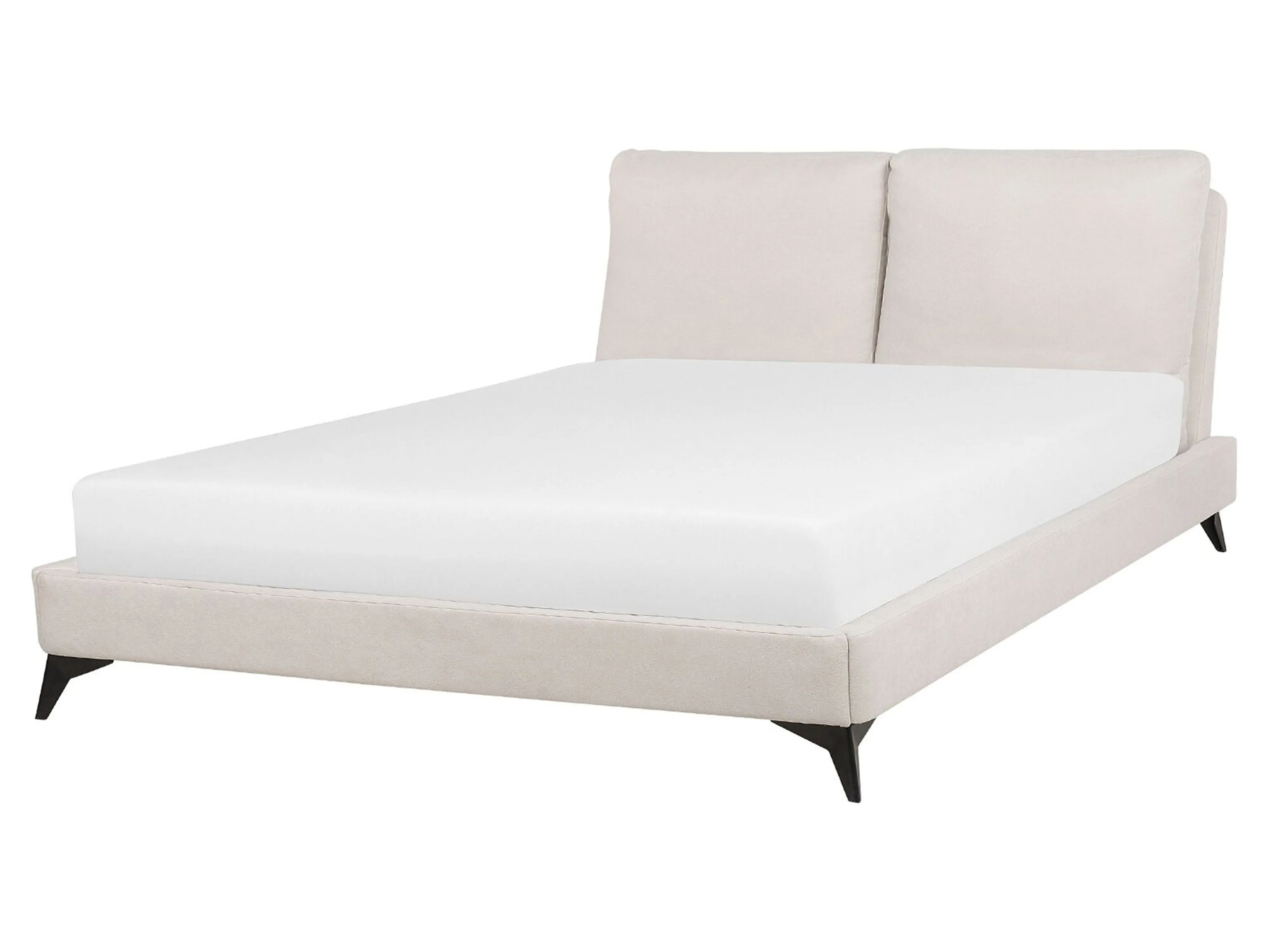 Bed Chenille MELLE 160 x 200 cm (EU King Size) Light Beige