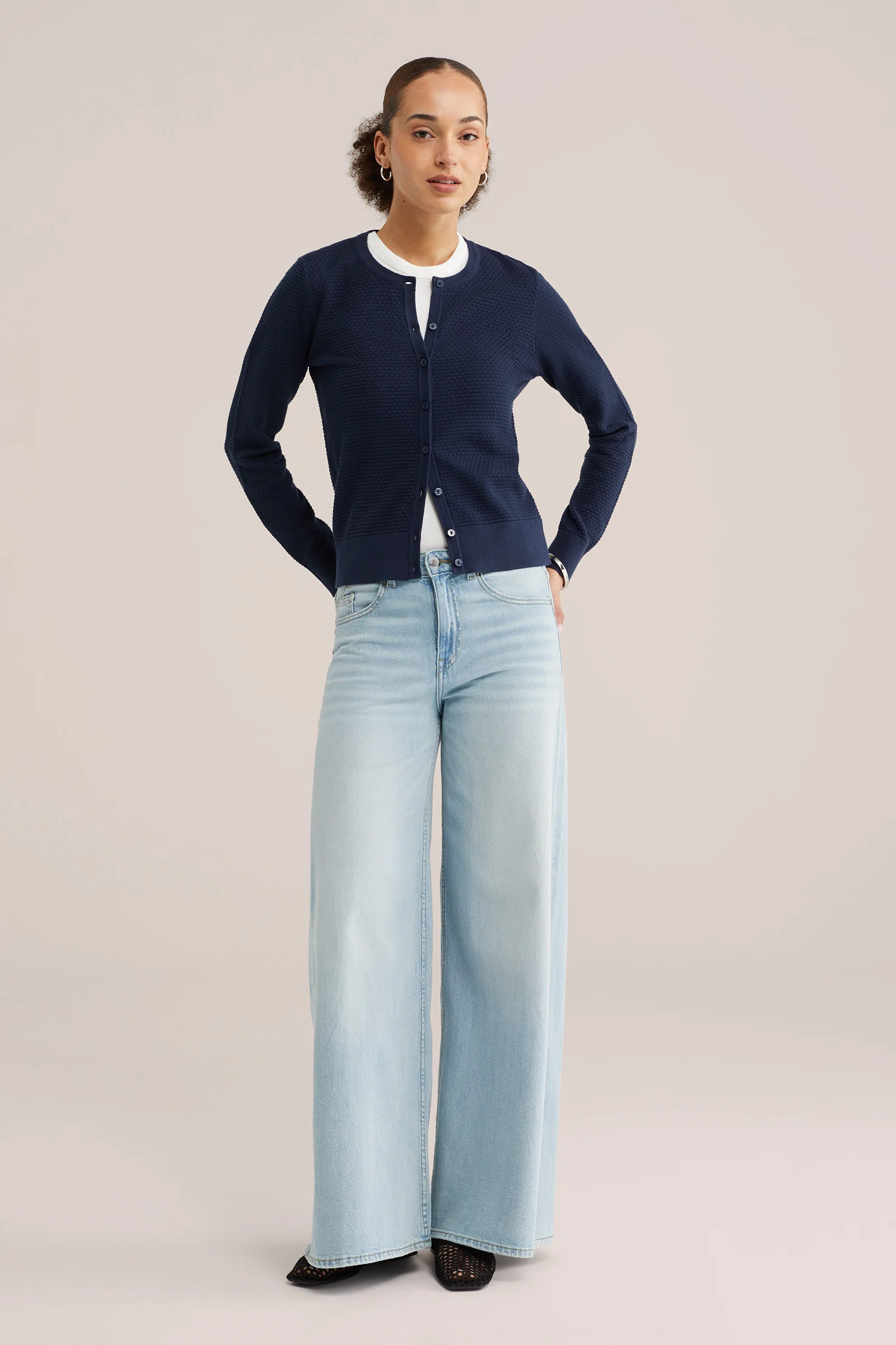 Dames gebreid vest met structuur