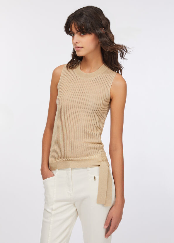 Top in maglia lurex&reg;