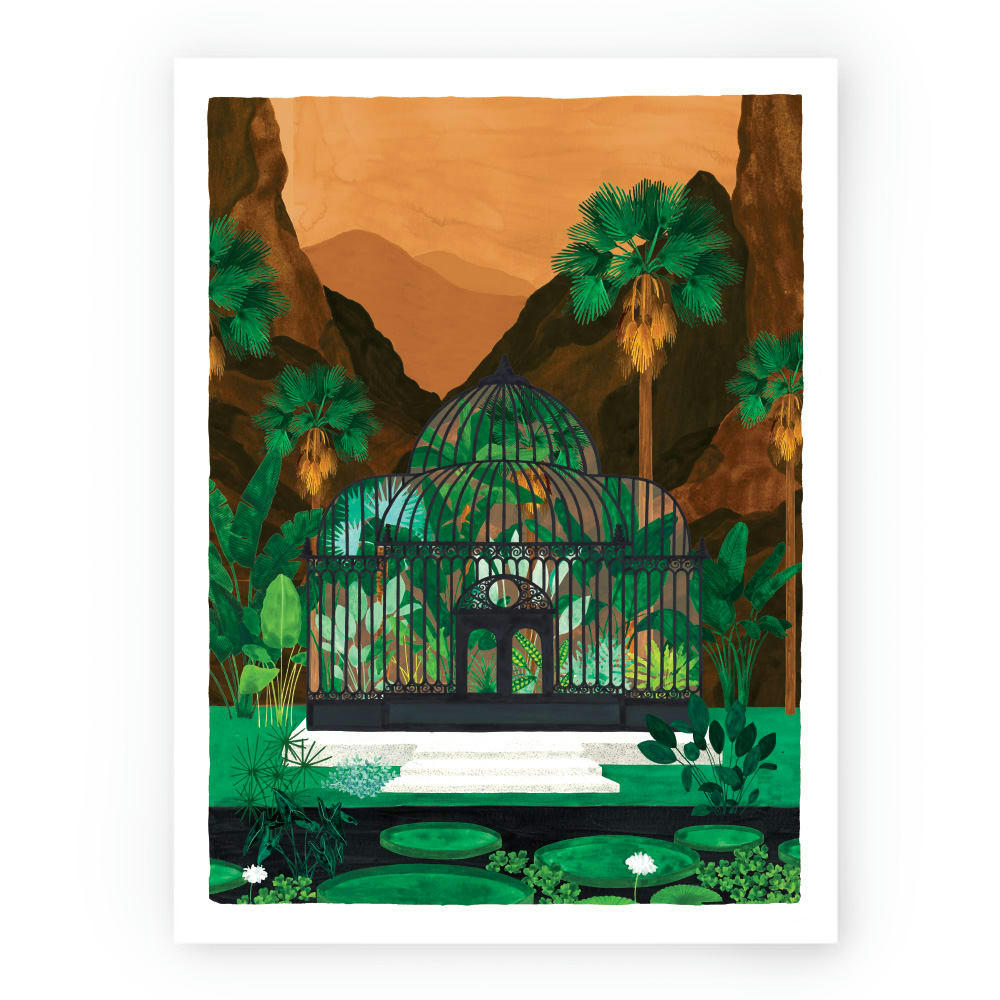 - Affiche illustrée motif Nénuphars 30x40 cm