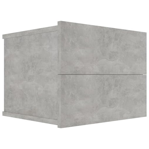 NNEVL Bedside Cabinets 2 pcs Concrete Grey 40x30x30 cm Chipboard