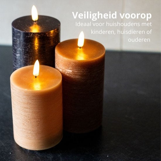 FlinQ Oplaadbare Kaarsen Classic Earth 3 Stuks