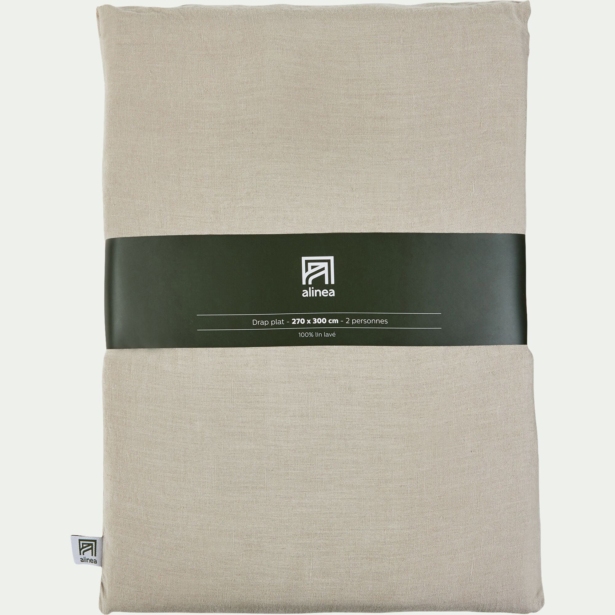 VENCE - Drap plat en lin lavé 270x300cm - beige