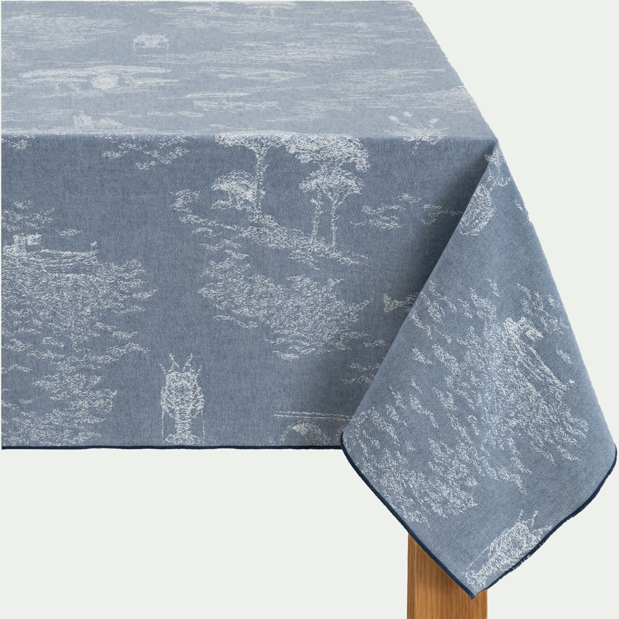 MEYNIAL - Nappe en coton réversible à motifs 150x250cm - beige