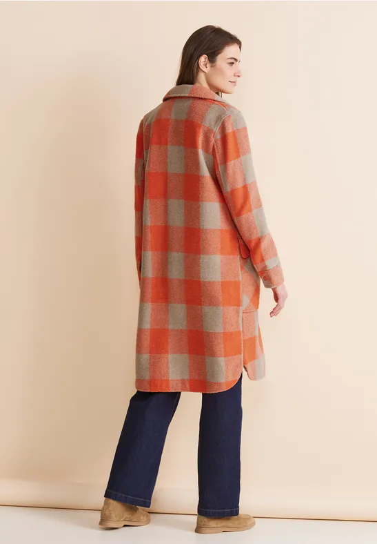 Printmantel mit Wolle