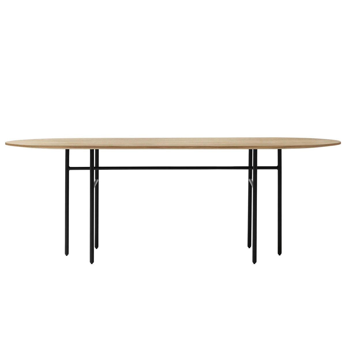 Audo - Snaregade Esstisch oval, 210 x 95 cm, schwarz / Eichenfurnier dunkel gebeizt