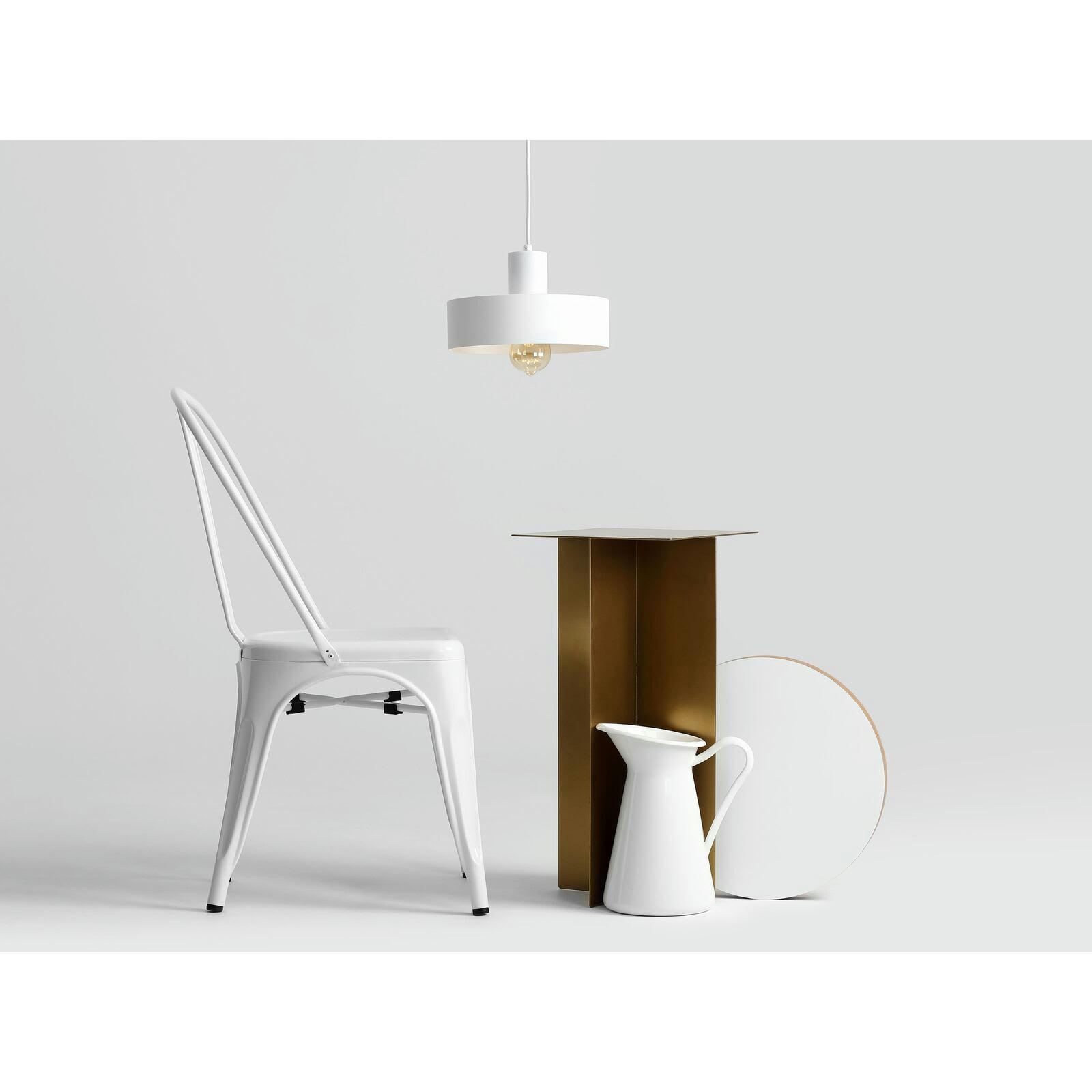 FAY - Suspension Acier Blanc 25x25x15 cm