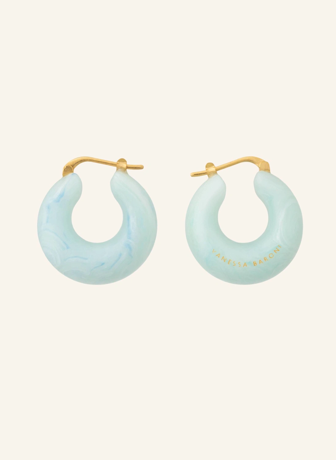 VANESSA BARONI Creolen CIRCLET EARRING CLOUD MARBLE by GLAMBOU