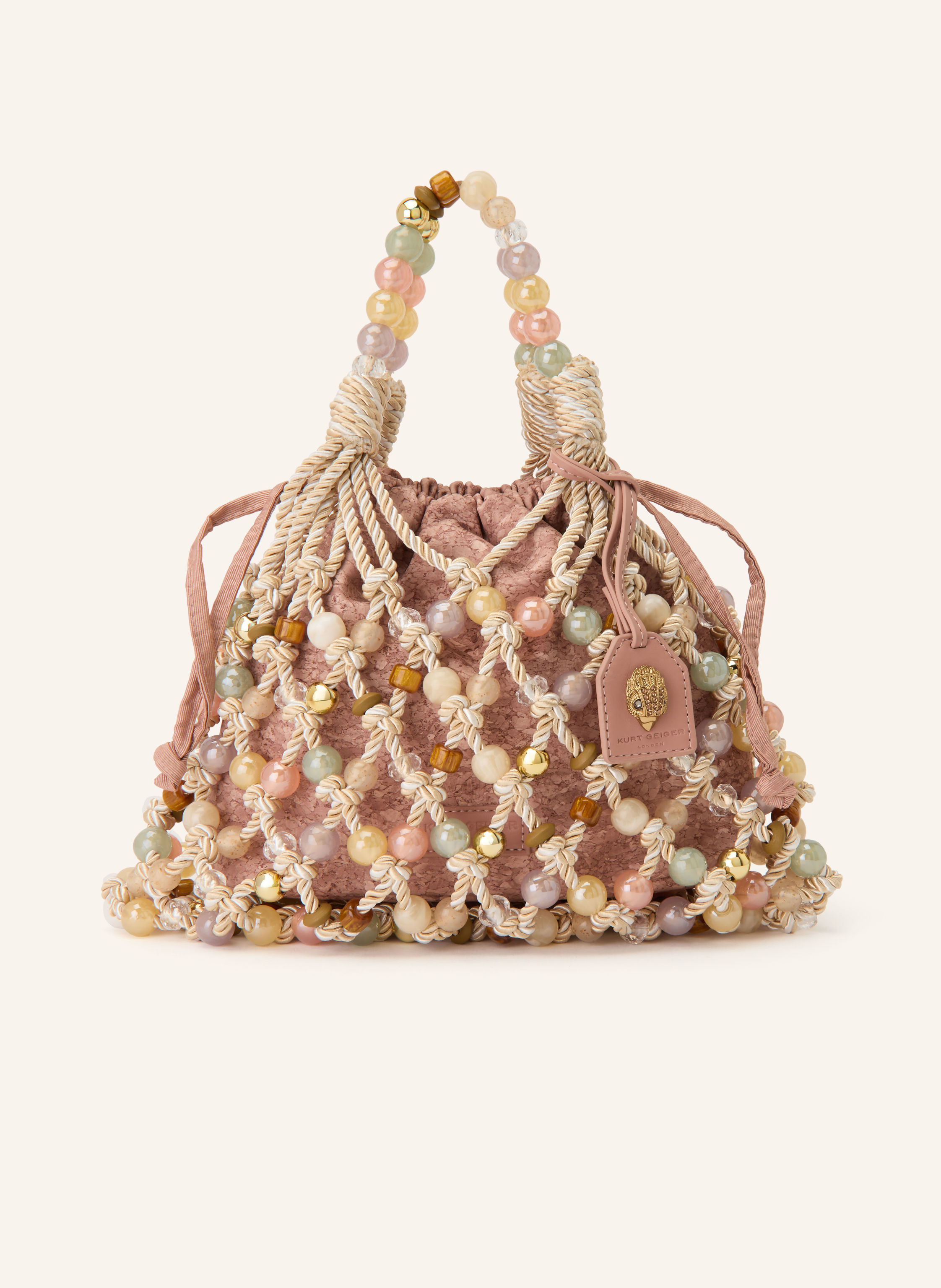 KURT GEIGER Beuteltasche MACRAME ROPE mit Schmuckperlen