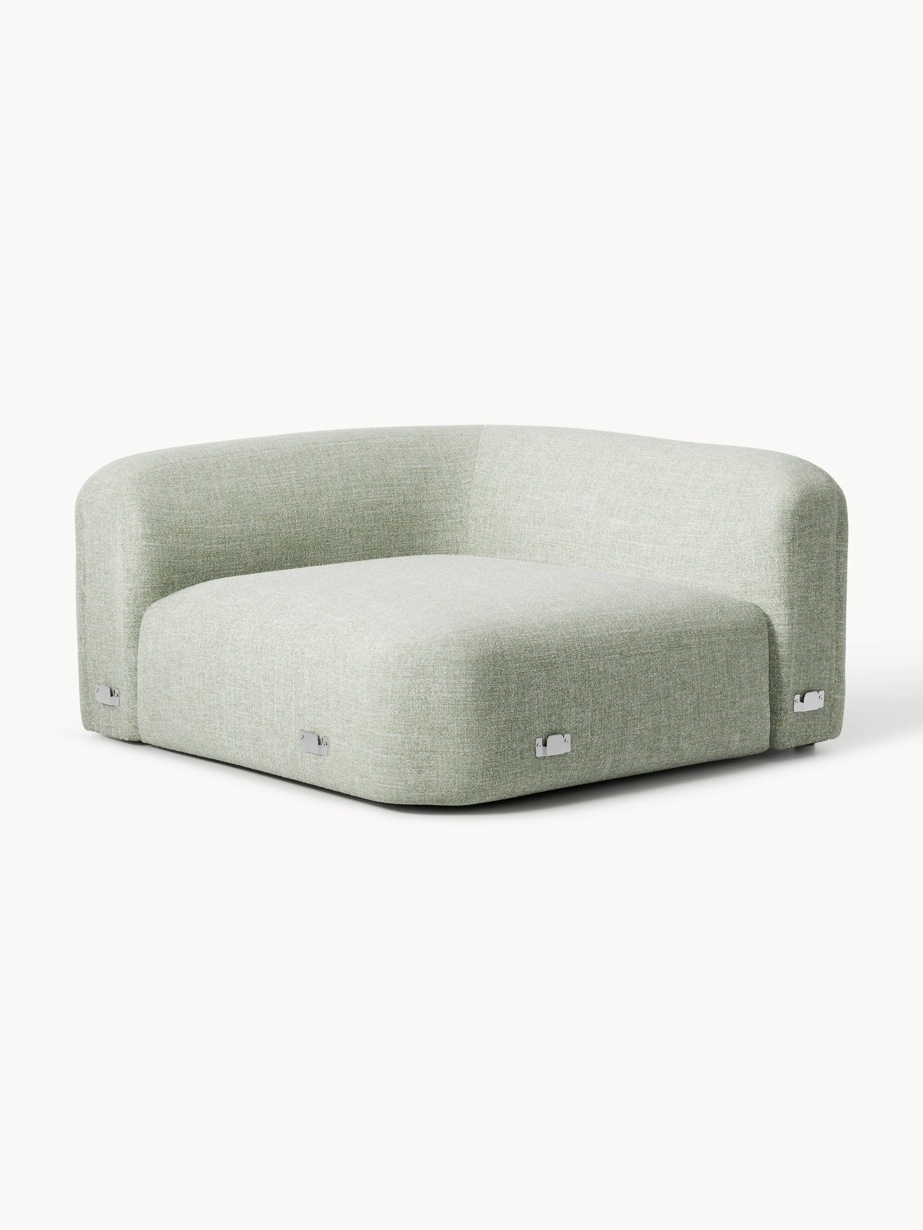 Rundes Bouclé-Eckmodul Wolke