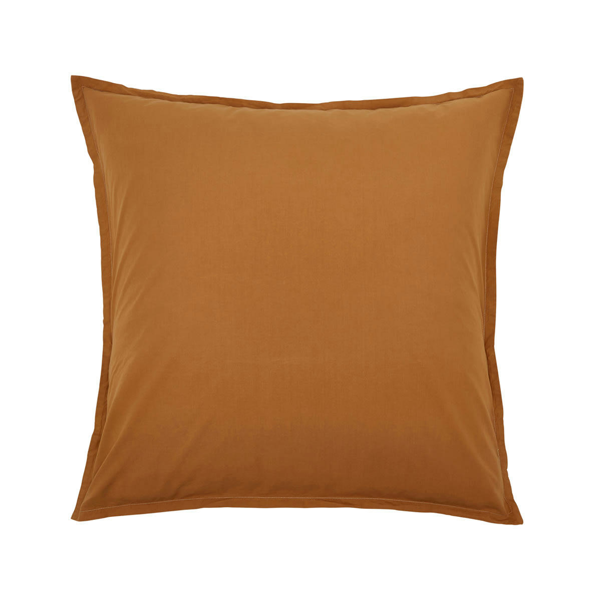 VANOISE - Taie d'oreiller en percale de coton brun 64x64