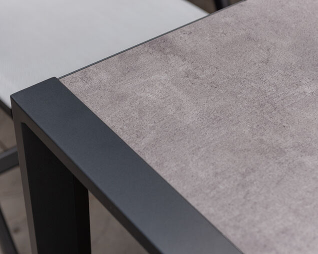 Frankie-Eden 9 Piece Dining Setting (Gunmetal Grey)