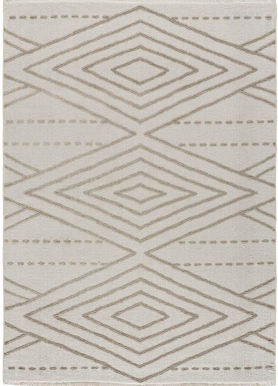 LUX - Tapis à motifs ethniques gaufrés beige, 120170 cm