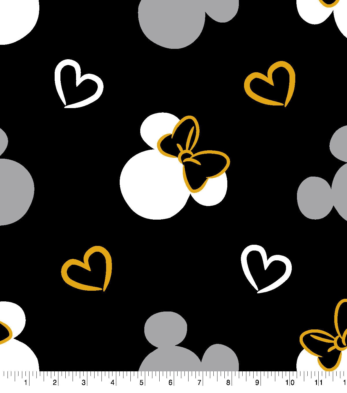 Mickey Minnie Heart 72 No Sew Fleece Throw