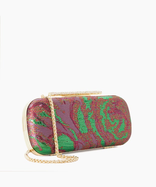 Body Purple - Structured Chain Strap Clutch Bag