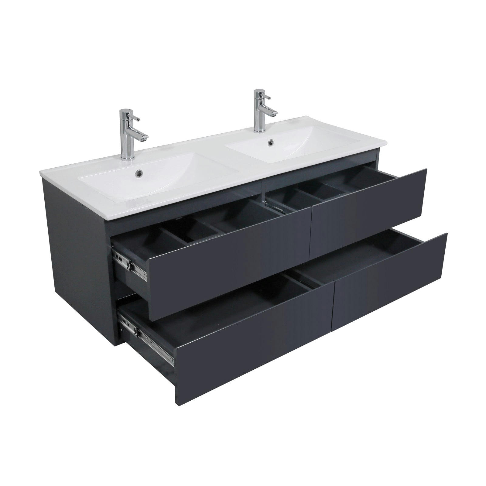 SORRENTO - Meuble sous vasque 120 cm  Gris anthracite