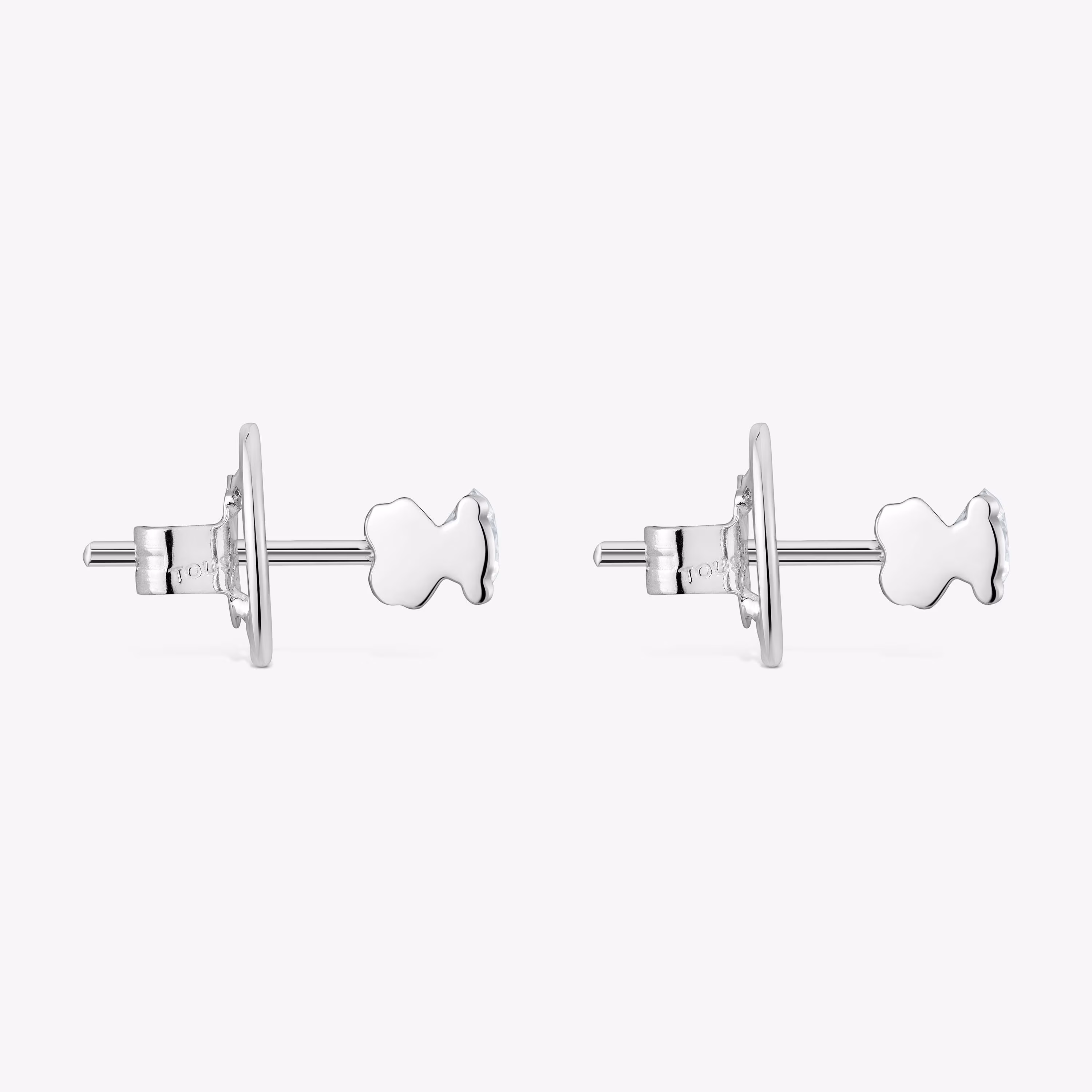 Pendientes cortos de platino con diamantes creados en laboratorio 0,50 ct Sweet Diamonds LGD