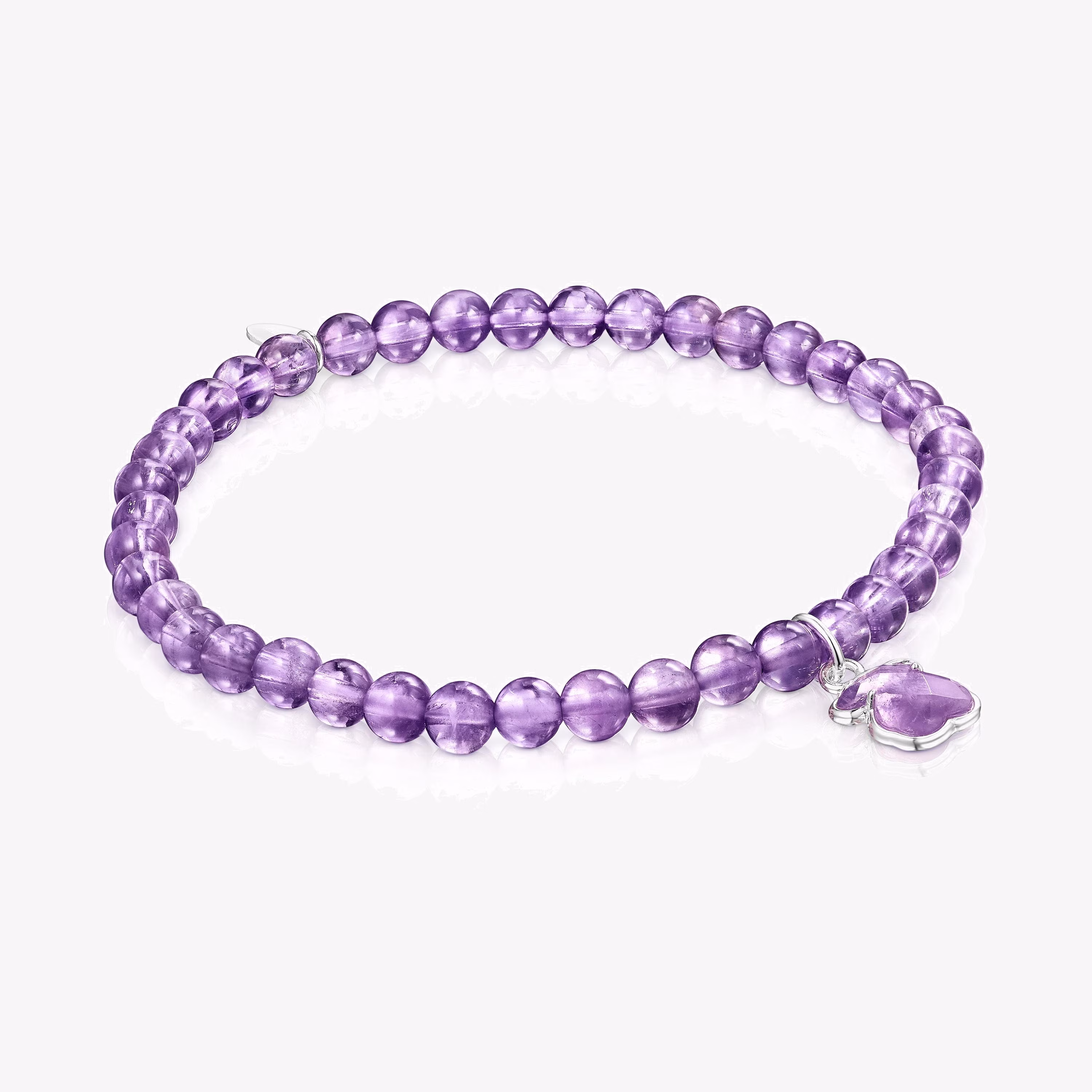 Pulsera de plata y amatista Icon Color