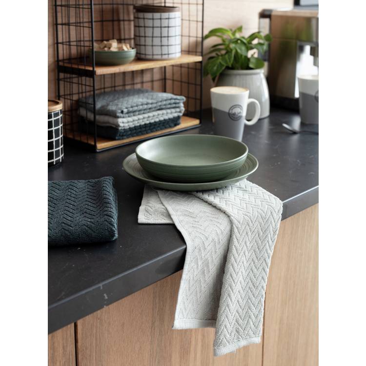 Habitat Zig Zag Terry Pack of 5 Tea Towels