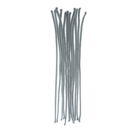 Grey Pipe Cleaners 12 Pack