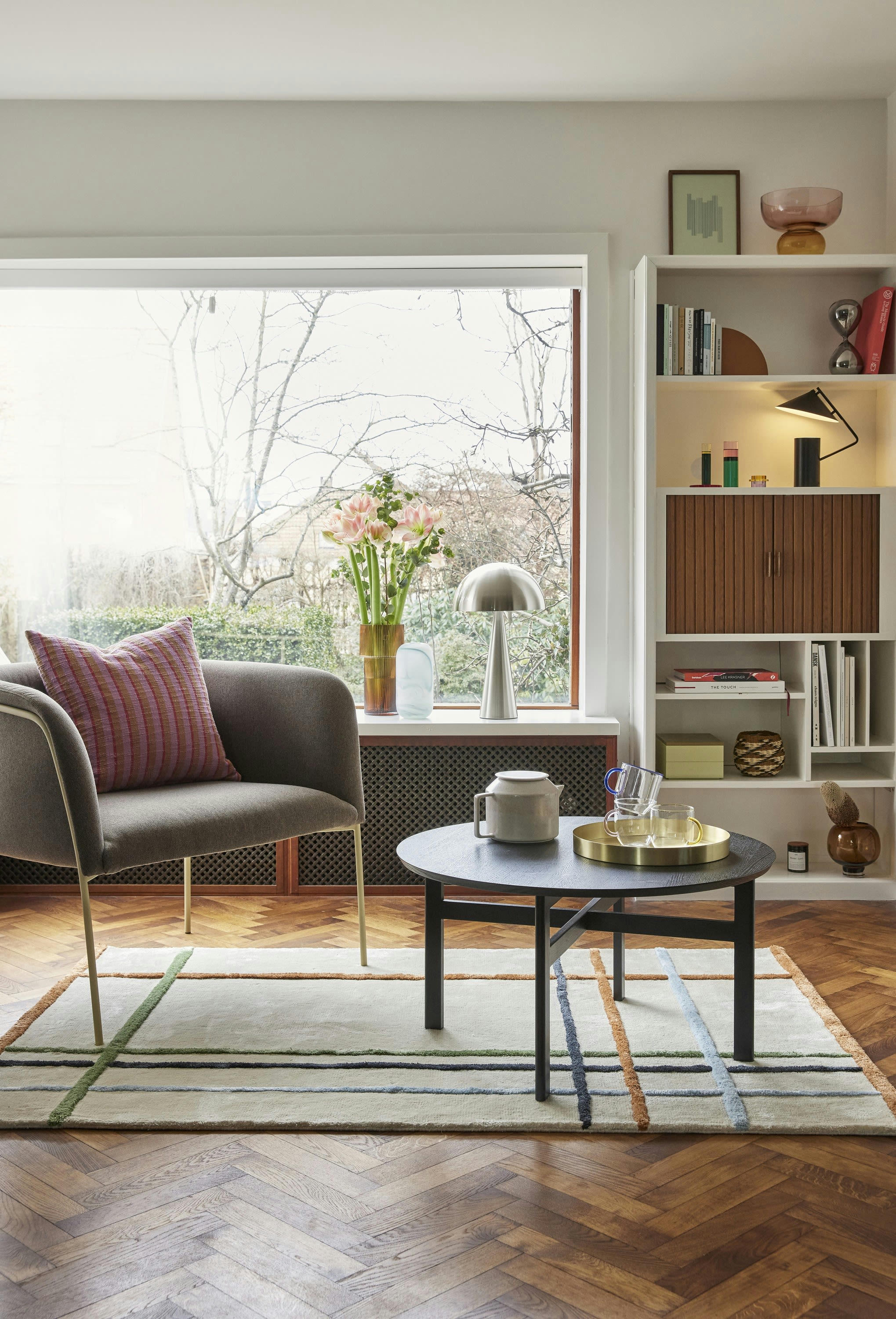 FLUFFY - Tapis en tissu multicolore 180x120